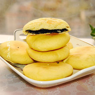黑芝麻馅燕麦饼