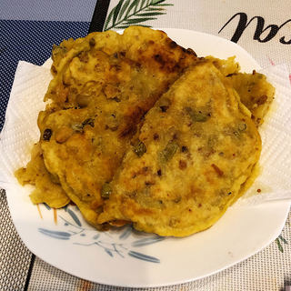 烂肉豇豆煎饼