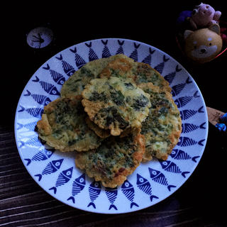 芹菜叶鸡蛋饼
