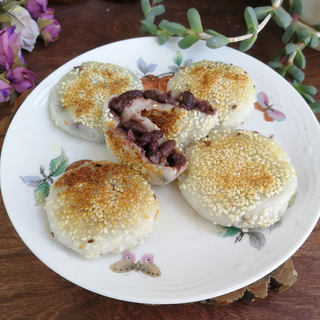 芝麻蜜豆糯米饼