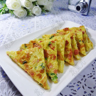 火腿肠鸡蛋土豆丝饼