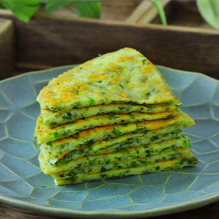 茼蒿鸡蛋饼