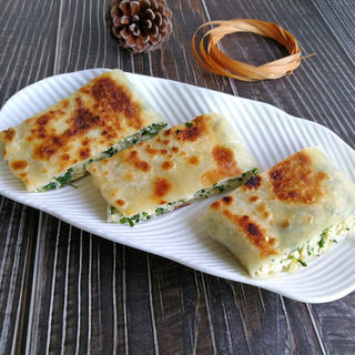韭菜鸭蛋豆腐饼