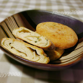 发面葱油饼