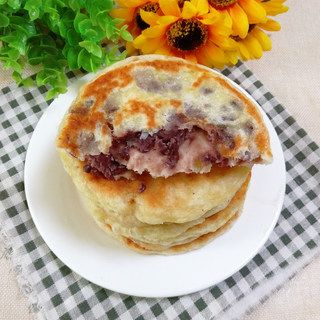 发面豆沙饼