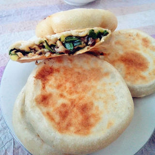 香菇韭菜馅饼