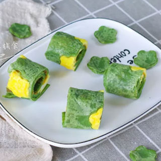菠菜蛋黄卷饼