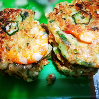虾仁豆腐蔬菜煎饼