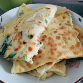 菜心鸡蛋饼