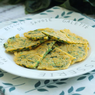 蛋黄菠菜饼