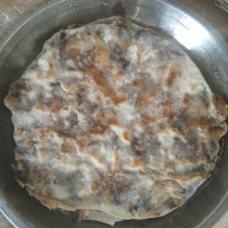超级简单的梅干菜肉饼(麦饼)