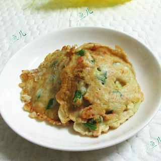 虾味球娃娃菜煎饼