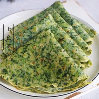 茼蒿鸡蛋面饼