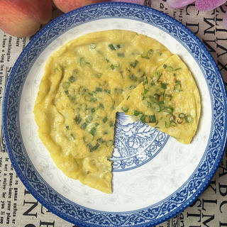 葱香糯米蛋饼