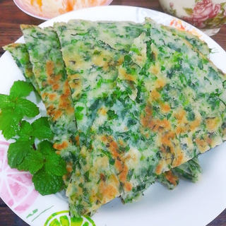芹菜叶饼