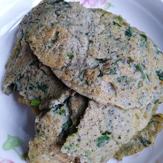 黑豆渣香菜鸡蛋饼