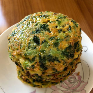 小白菜虾皮鸡蛋饼