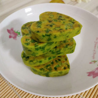 韭菜鸡蛋❤️型饼