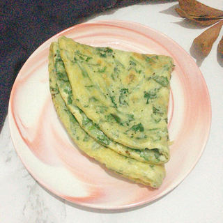 茼蒿鸡蛋饼