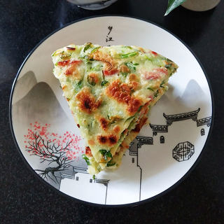 芹菜鸡蛋饼