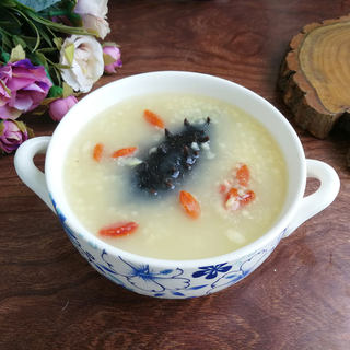 鸡汤海参小米粥