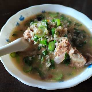 豆豉洋葱菜心猪骨粥