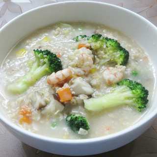 什锦虾仁燕麦粥