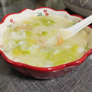 娃娃菜海鲜粥