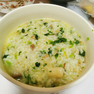 鸭汤菠菜粥