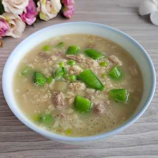 肉末甜豆燕麦粥