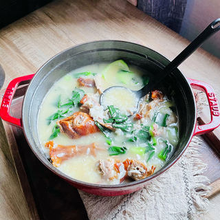 汤鲜味美的鸭架粥，一口气喝三碗