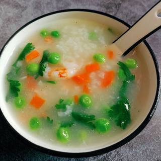 虾仁蔬菜粥