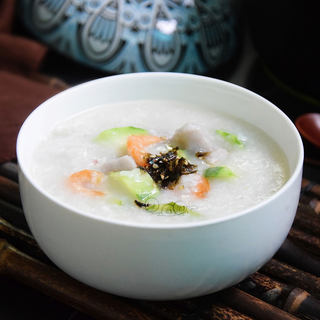 丝瓜香芋虾米粥