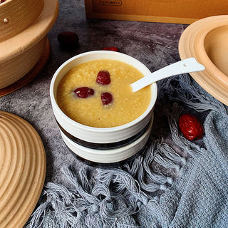 小米红糖枣子粥