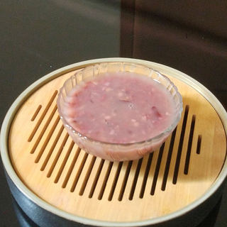 百合黑米粥