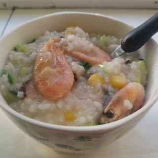 黄瓜北极虾粥