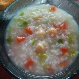 干贝蔬菜粥