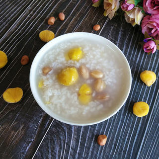 板栗花生粥