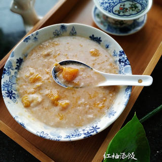 南瓜花生粥