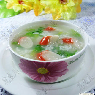蟹肉棒生菜大米粥