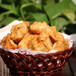 ＃春食野菜香＃油炸荠菜馄饨