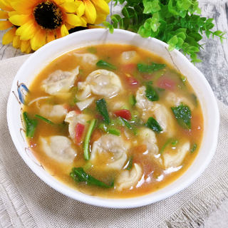 番茄浓汤馄饨