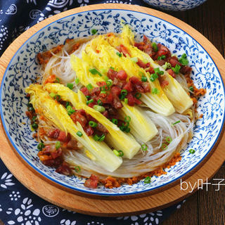 腊肠粉丝蒸娃娃菜