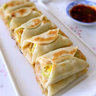 角瓜鸡蛋虾仁锅贴