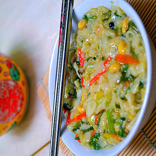 河南美食-【小米糊涂面】