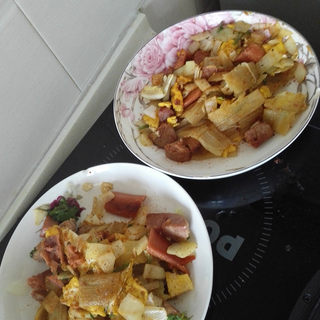路边摊烤冷面