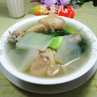 青菜冬瓜鸡腿汤