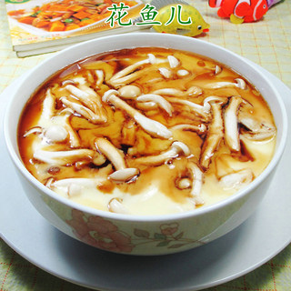 白玉菇鸡蛋羹