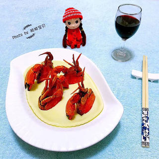 #快手懒人餐#螃蟹蒸蛋羹
