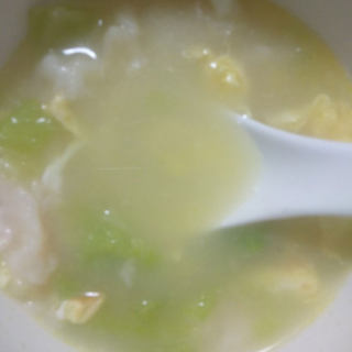 白菜鸡蛋疙瘩汤